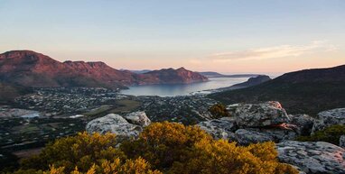 Cape Town view from rocks.